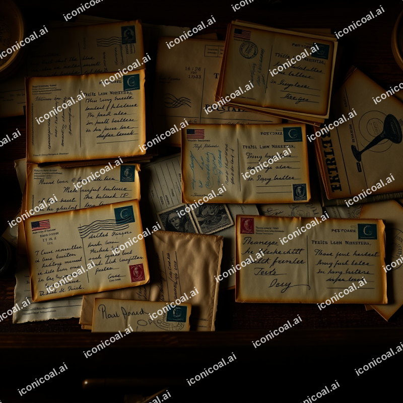 Old Postcards And Letters Correspondence Nostalgia