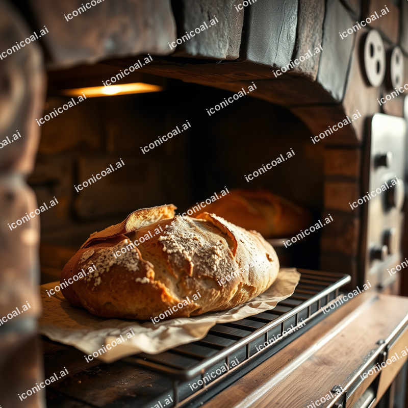 Artisan Sourdough Bread Fresh From Oven Rustic Kitchen Se...