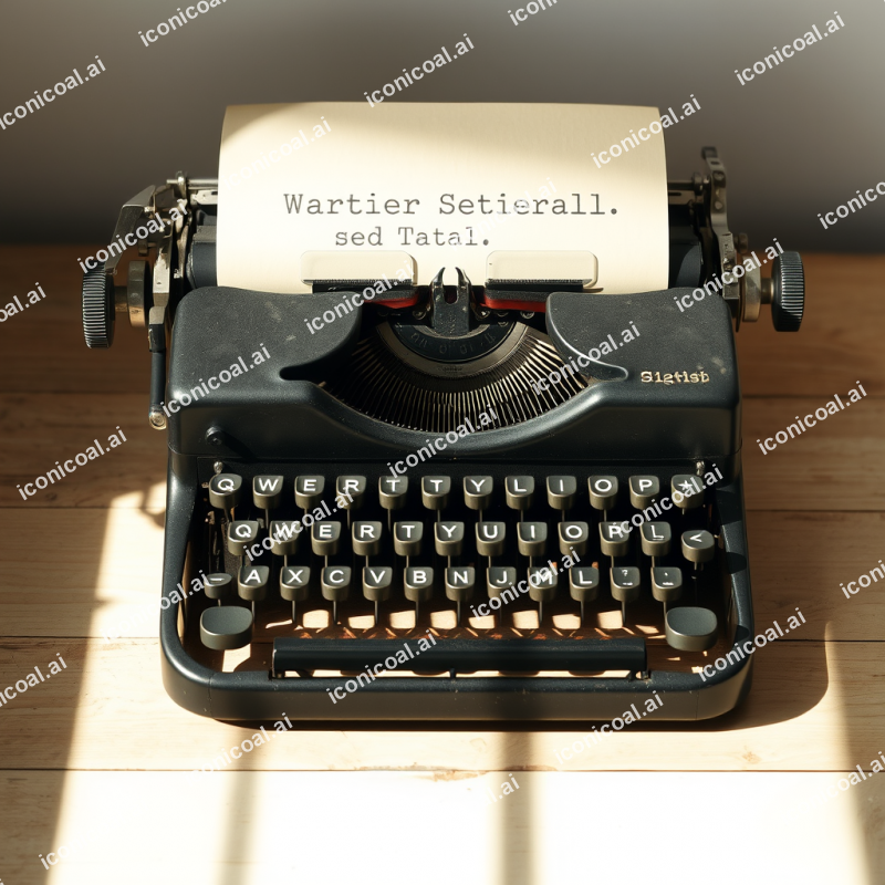 Antique Typewriter With Aged Paper Nostalgic Writing