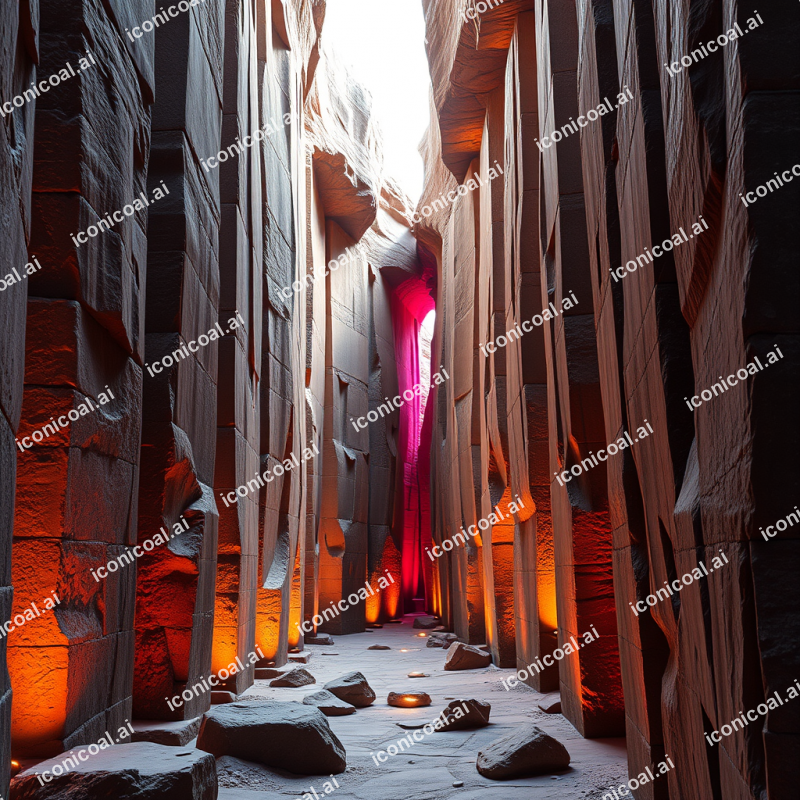 Basalt Columns Creating Geometric Natural Architecture