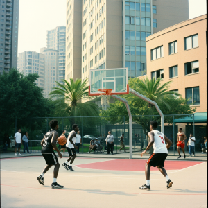 Basketball Game Street Court Urban Sports Culture