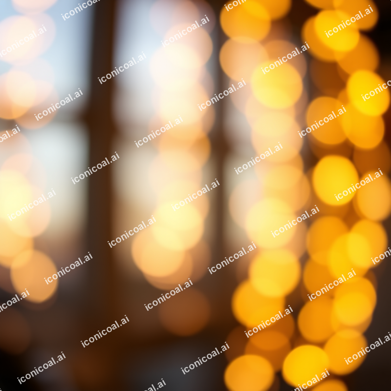 Blurred Bokeh Lights Warm Golden Abstract Background