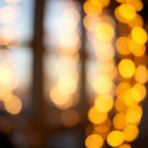 Blurred Bokeh Lights Warm Golden Abstract Background