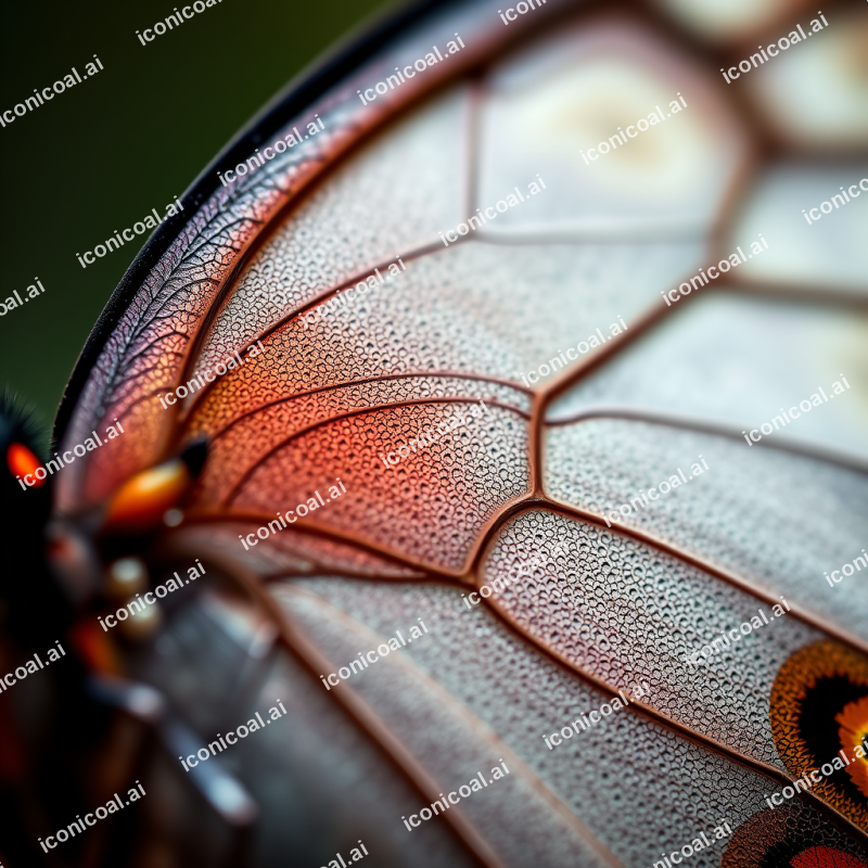 Butterfly Wing Scales In Extreme Macro Showing Color Cells