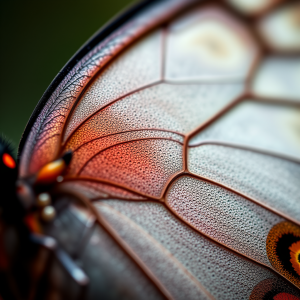 Butterfly Wing Scales In Extreme Macro Showing Color Cells