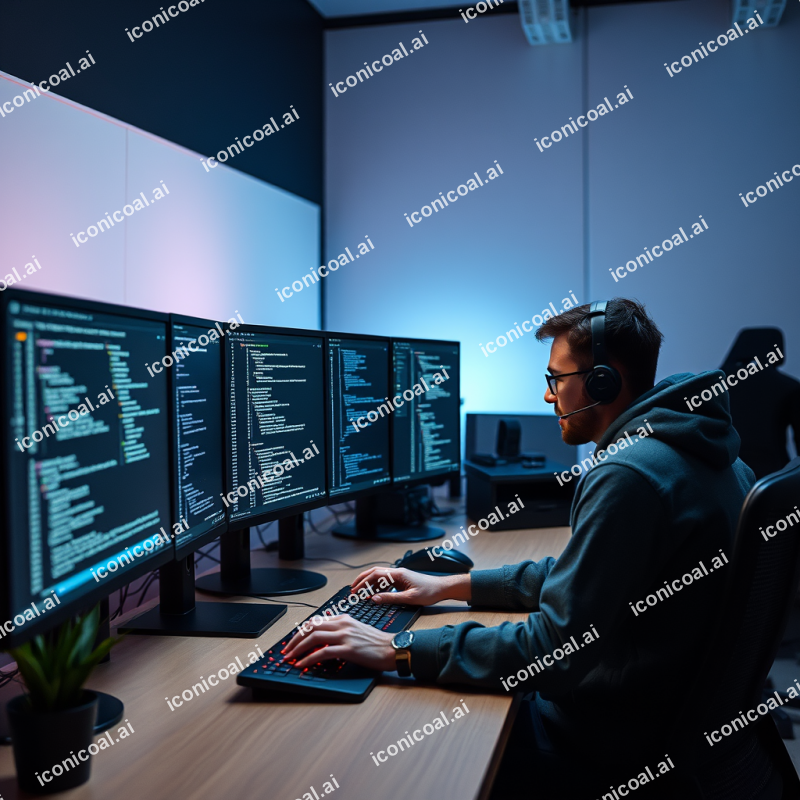 Coding On Multiple Monitors Developer Workspace