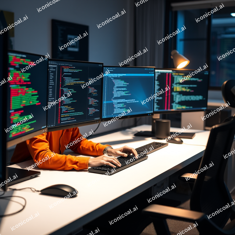 Coding On Multiple Monitors Developer Workspace