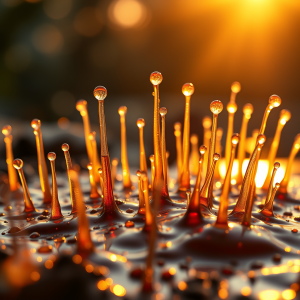 Ferrofluid Spikes Responding To Magnetic Field Forces