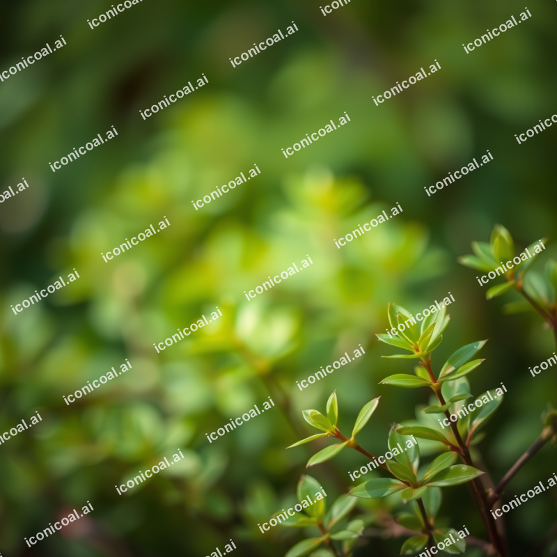Green Foliage Blurred Nature Background Organic Fresh