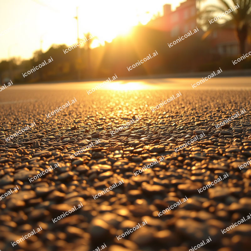 Heat Shimmer Distortion Over Sun-baked Asphalt