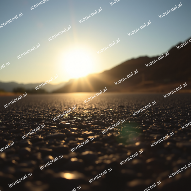 Heat Shimmer Distortion Over Sun-baked Asphalt
