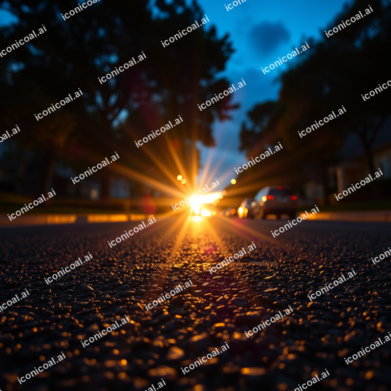 Heat Shimmer Distortion Over Sun-baked Asphalt
