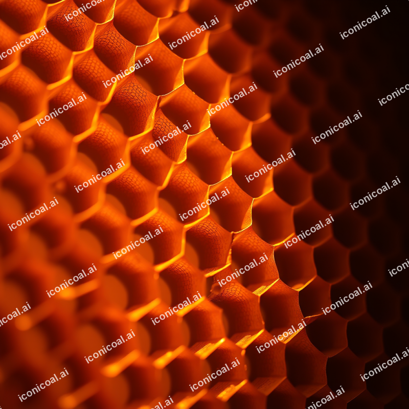 Honeycomb Cells In Extreme Macro Showing Hexagonal Perfec...