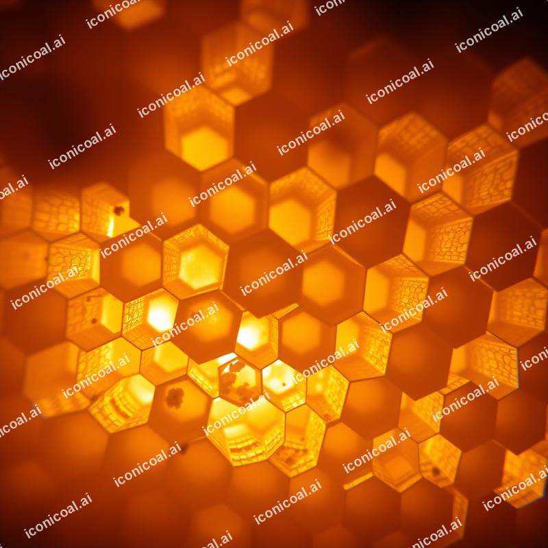 Honeycomb Cells In Extreme Macro Showing Hexagonal Perfec...