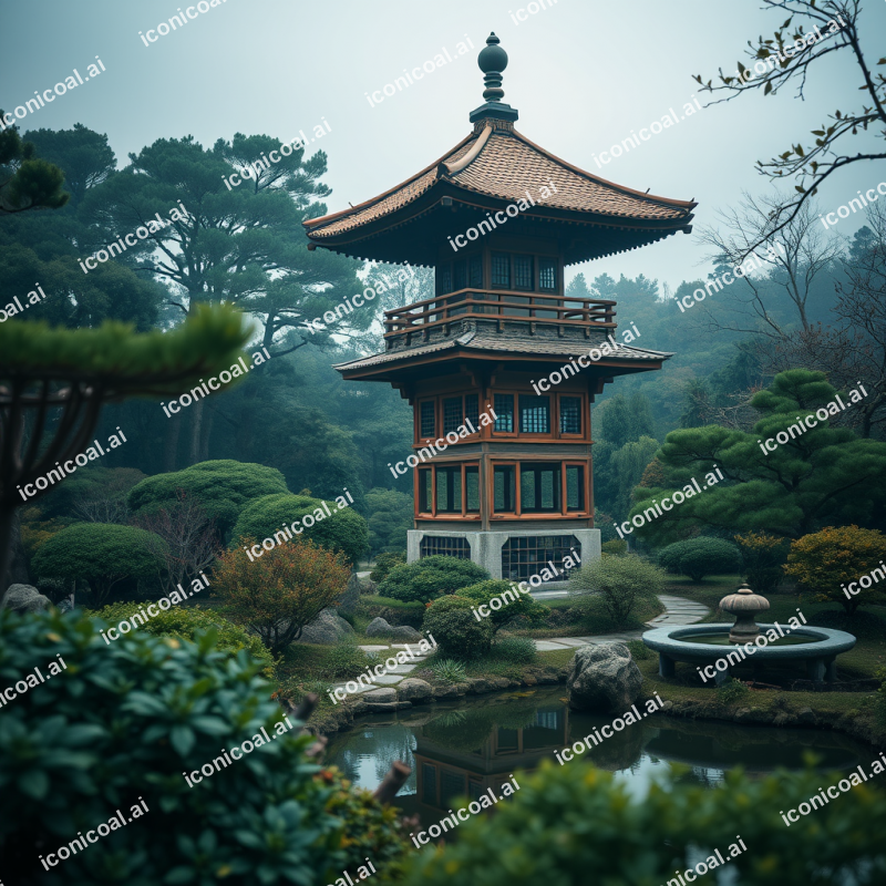 Japanese Garden With Pagoda Peaceful Zen Travel