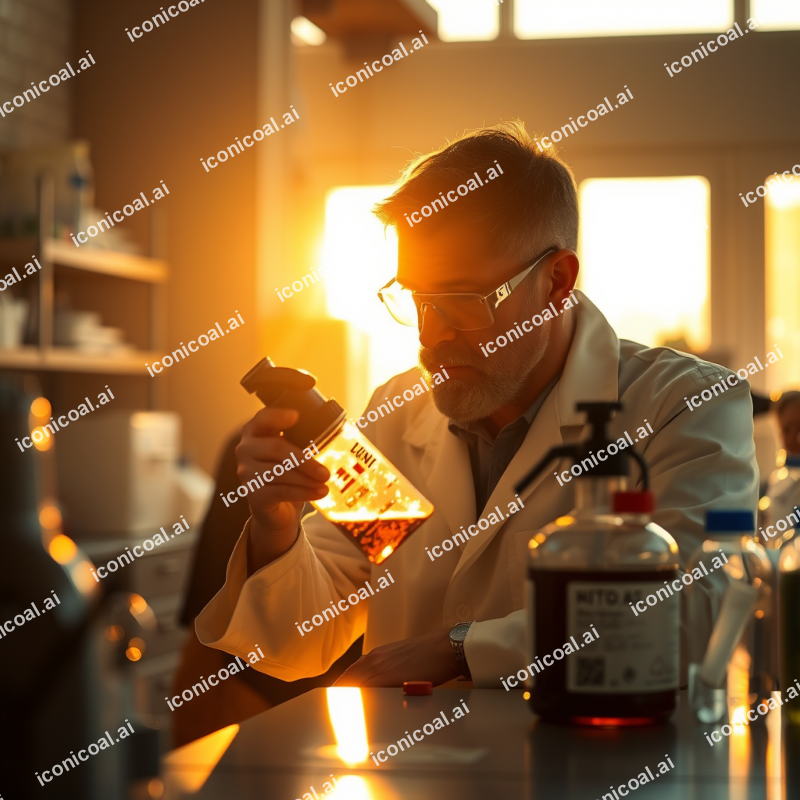 Laboratory Scientist Examining Sample Diverse Researcher
