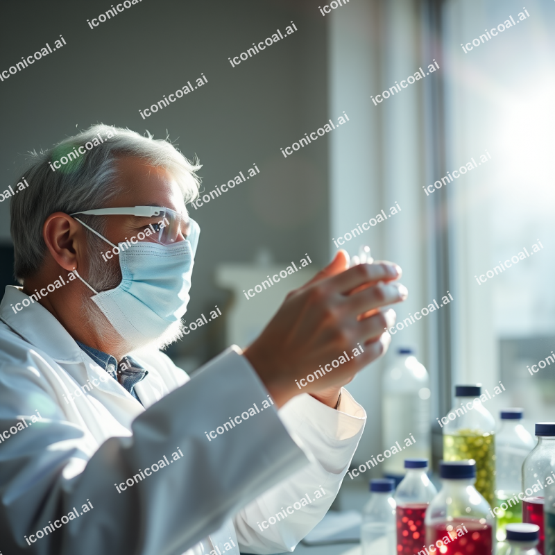 Laboratory Scientist Examining Sample Diverse Researcher