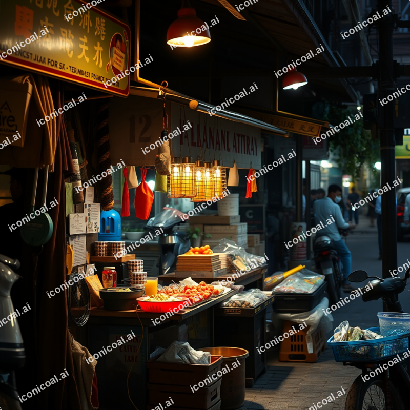 Local Market Street Food Vendor Authentic Cultural Experi...