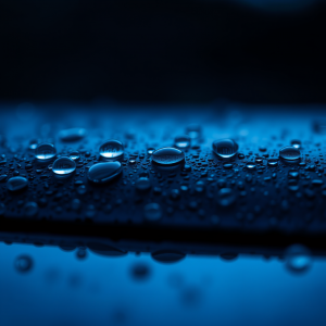 Mercury Droplets Beading On Dark Textured Surface