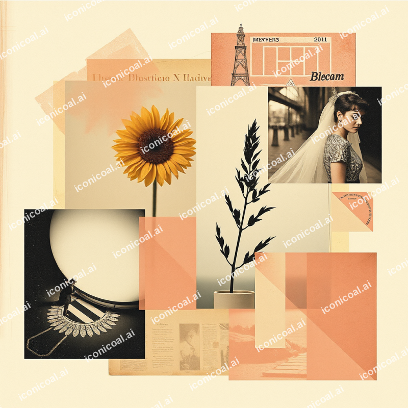 Mixed Media Collage With Vintage Elements And Texture