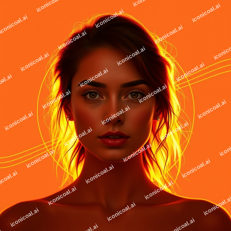 Modern Line Art Portrait Minimal Continuous Lines