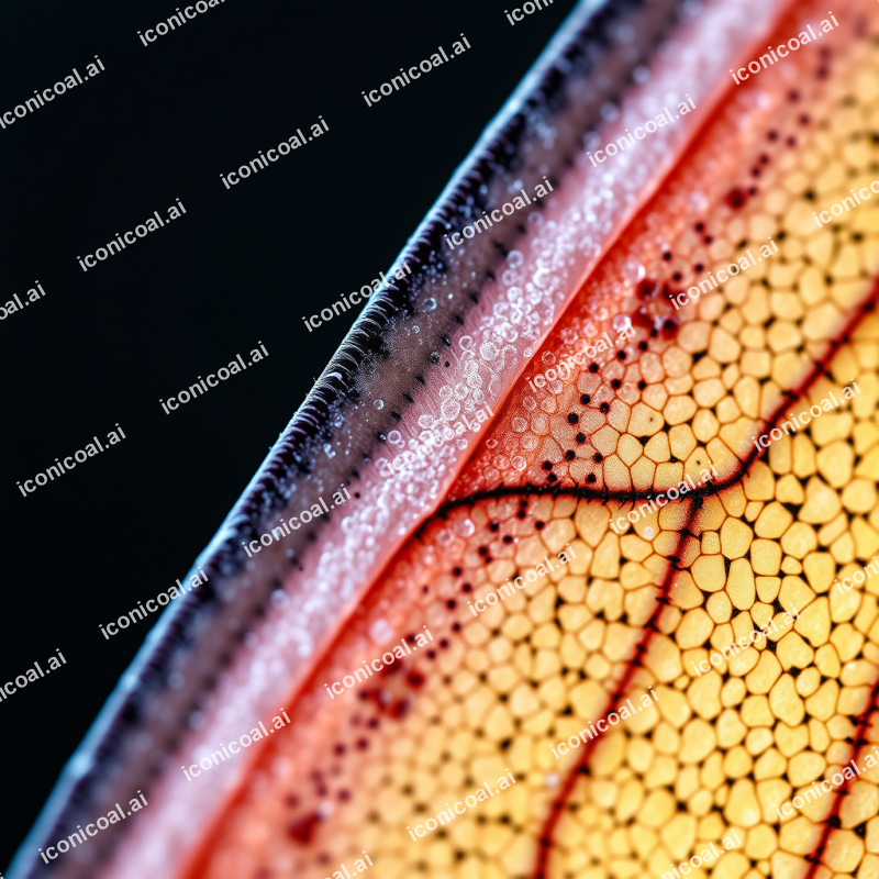 Moth Wing Scales In Electron Microscope View