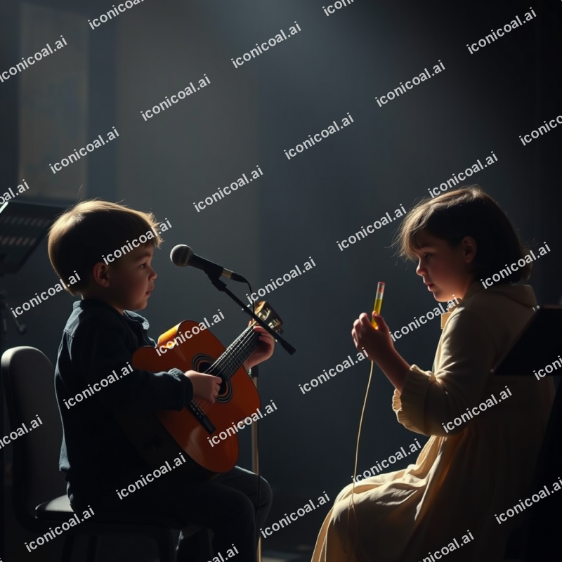 Music Lesson With Child Learning Instrument Patient Teacher