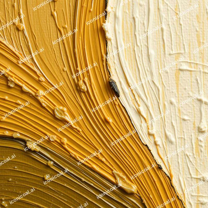 Oil Painting Texture Closeup Showing Brushstroke Details