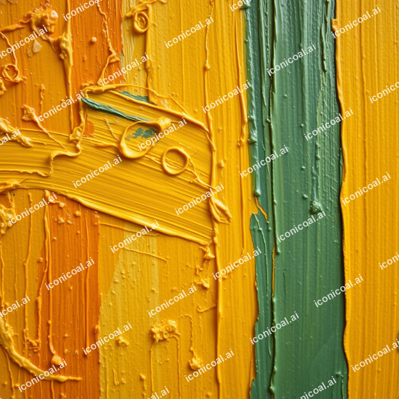 Oil Painting Texture Closeup Showing Brushstroke Details