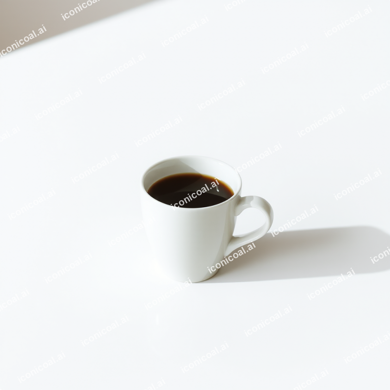 One Coffee Cup On Clean Surface Negative Space Calm