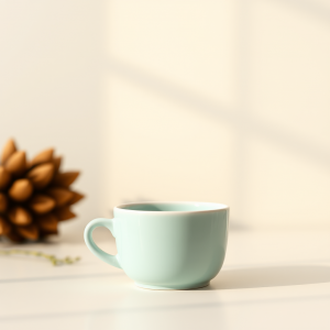 One Coffee Cup On Clean Surface Negative Space Calm