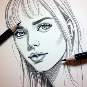 Pencil Sketch Portrait With Realistic Shading Details