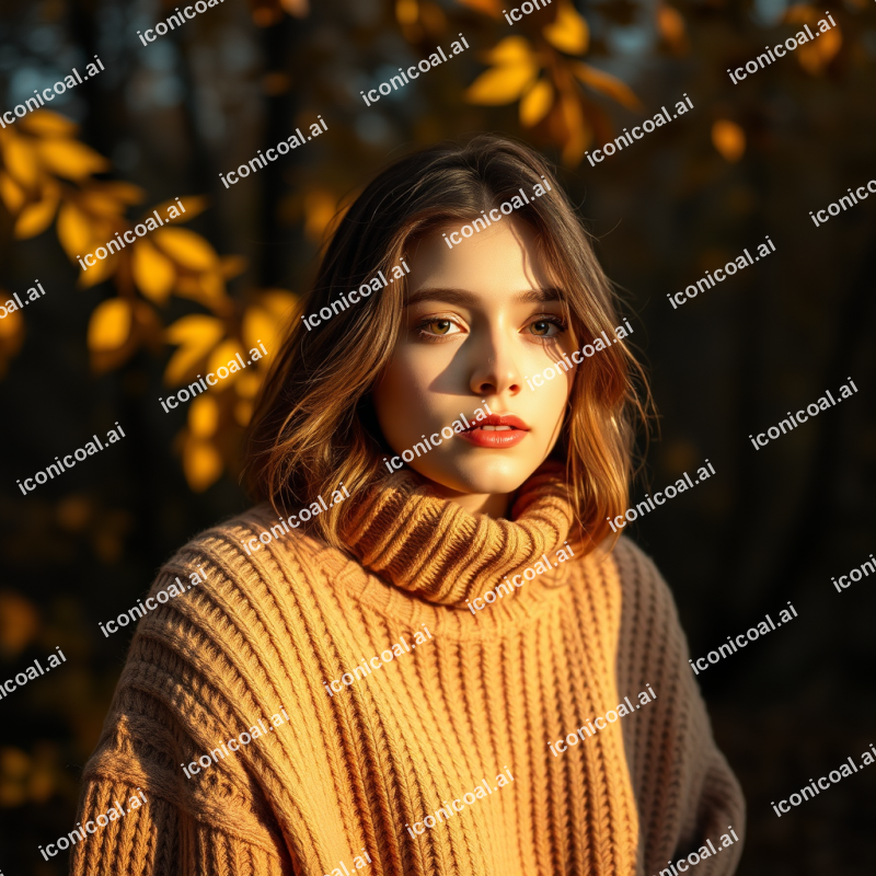 Person In Cozy Oversized Sweater Autumn Vibes Candid