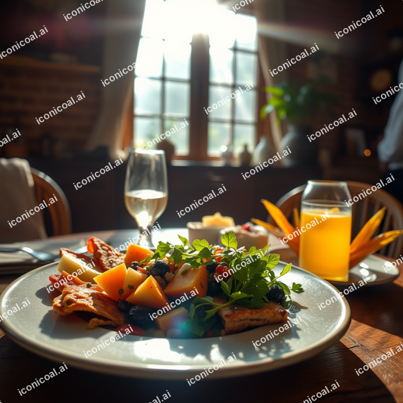 Plant-based Meal Colorful Vegan Dinner Beautiful Plating