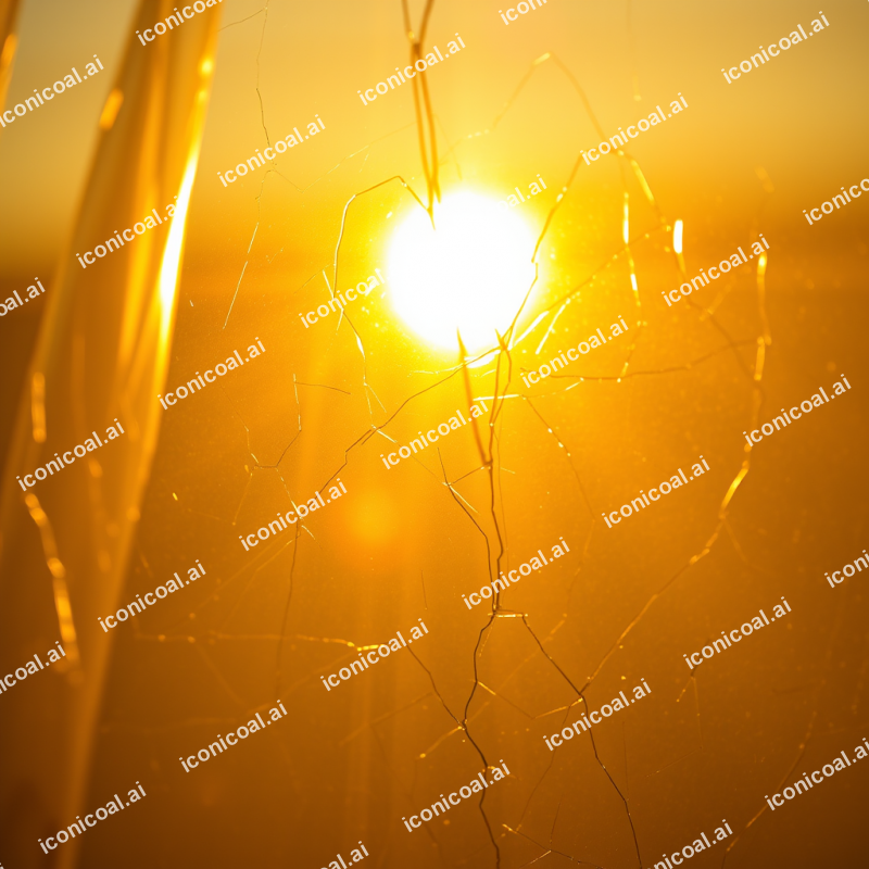 Polarized Light Through Stressed Plastic Showing Stress L...