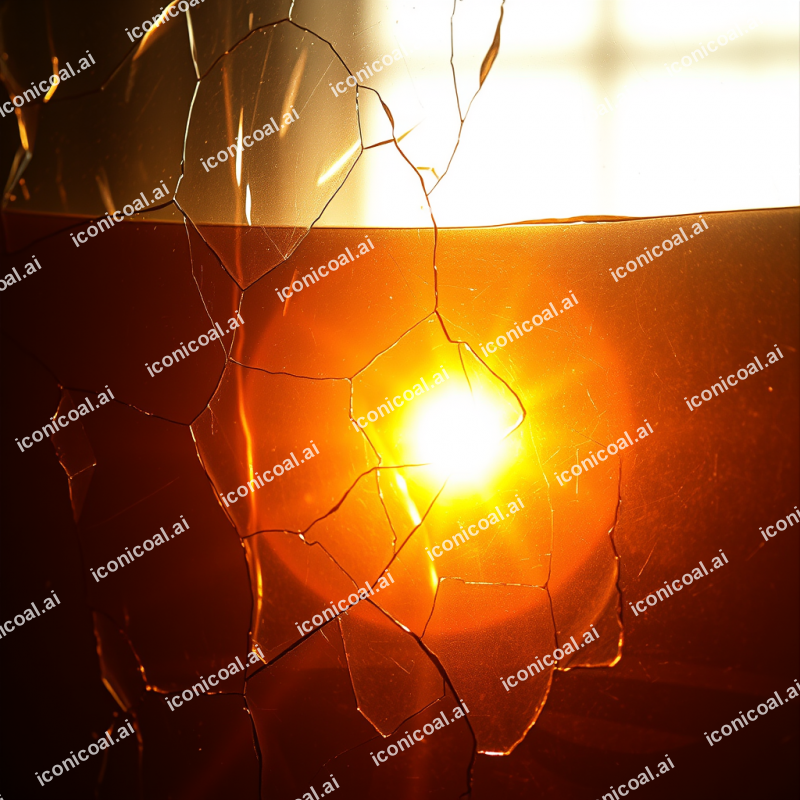 Polarized Light Through Stressed Plastic Showing Stress L...