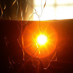 Polarized Light Through Stressed Plastic Showing Stress L...