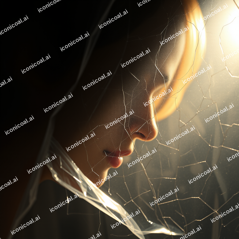 Polarized Light Through Stressed Plastic Showing Stress L...