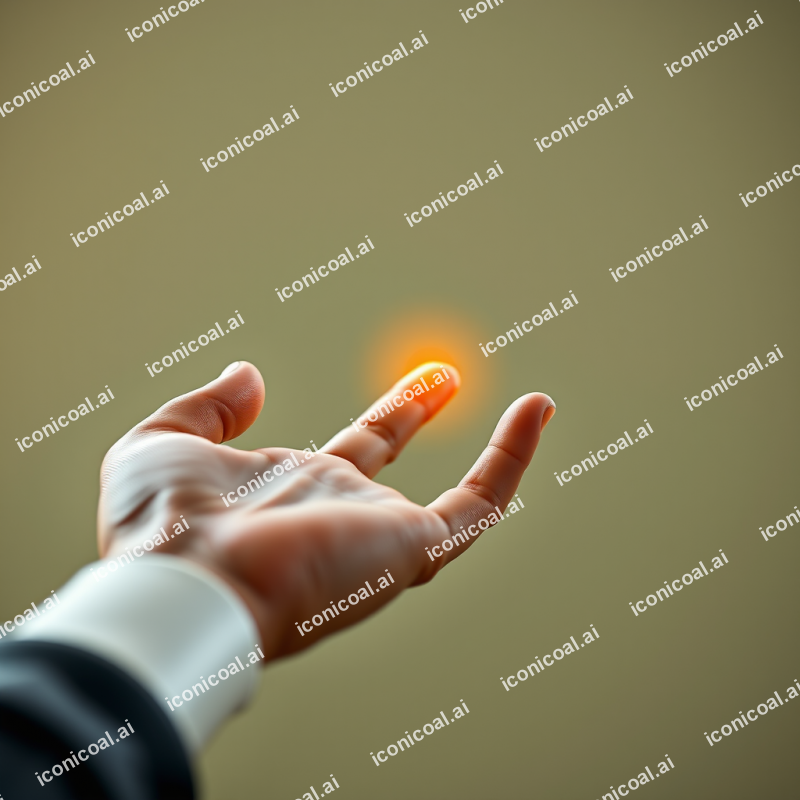 Robot Hand Touching Human Hand Ai Technology Concept