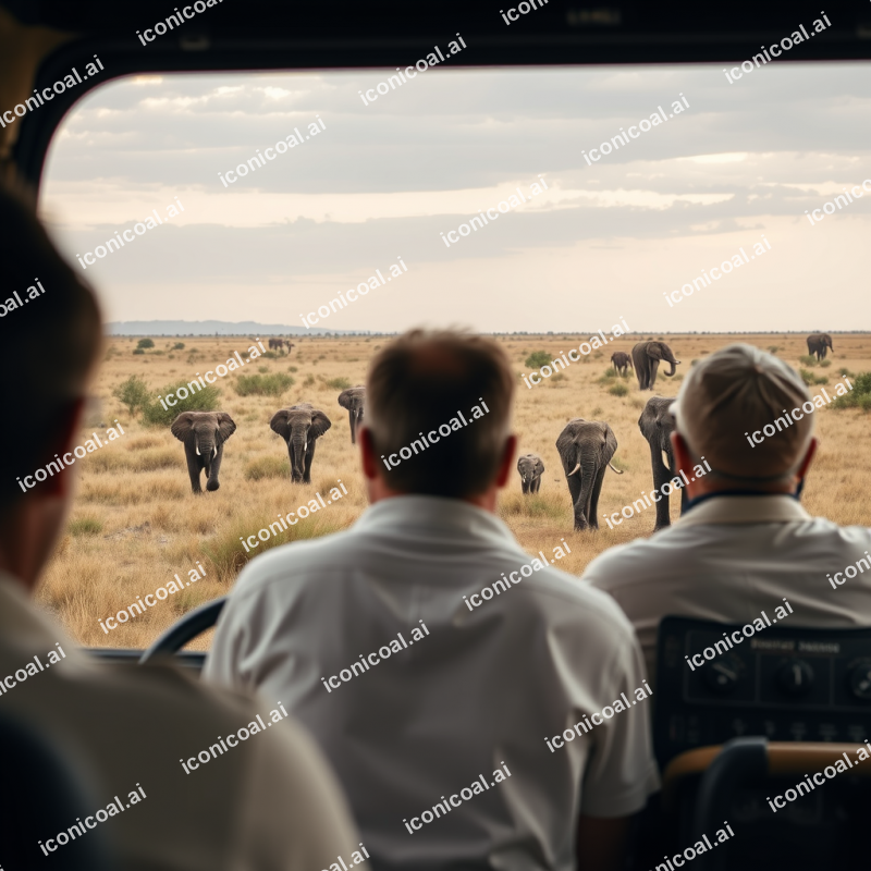Safari Vehicle Watching Wildlife African Savanna Adventure