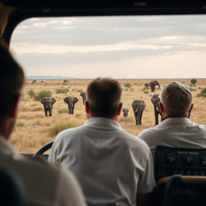 Safari Vehicle Watching Wildlife African Savanna Adventure