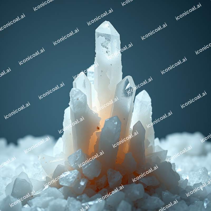 Salt Crystal Clusters Forming Geometric Tower Structures