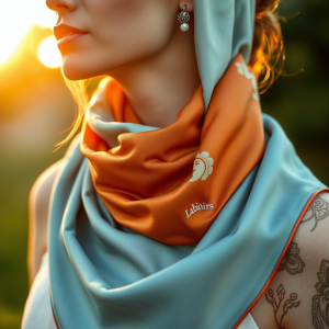 Silk Scarf Draped Elegantly Luxury Accessories Detail Shot