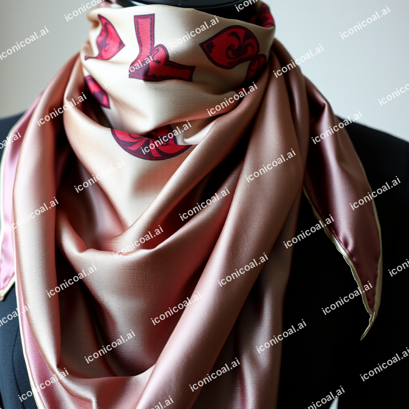 Silk Scarf Draped Elegantly Luxury Accessories Detail Shot