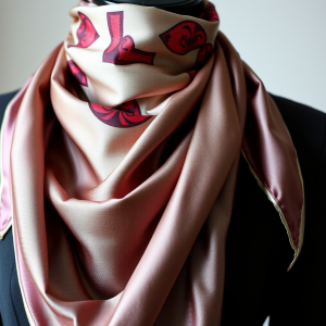 Silk Scarf Draped Elegantly Luxury Accessories Detail Shot