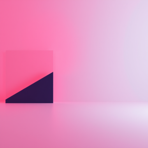 Simple Geometric Shapes On Solid Color Minimal Design