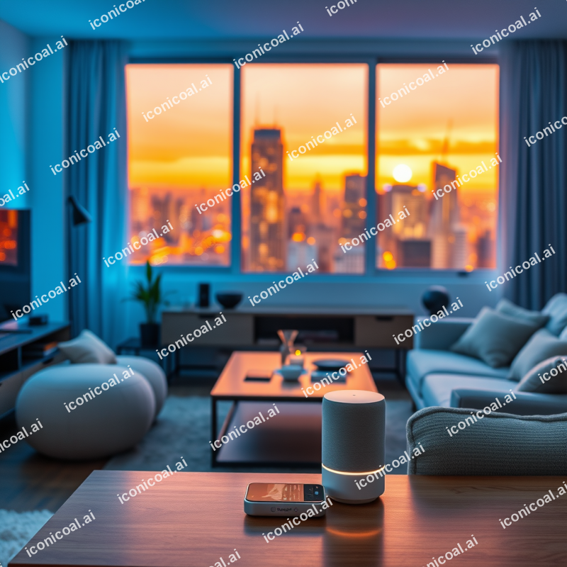 Smart Home Devices Connected Living Room Modern Lifestyle