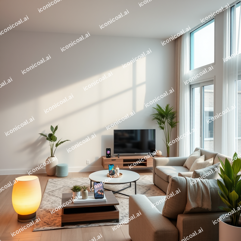 Smart Home Devices Connected Living Room Modern Lifestyle