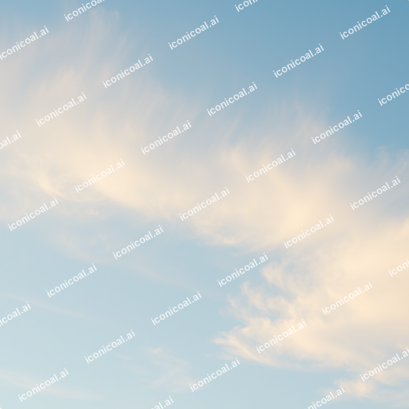 Soft Blue Sky With Wispy Clouds Calming Background