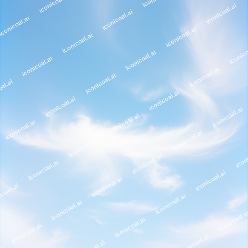 Soft Blue Sky With Wispy Clouds Calming Background
